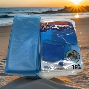 1 Bestway 30" Pool Swim Ring Tube Blue OpenPk & 1 Splash N Swim Arm Bands Sealed - Picture 1 of 6