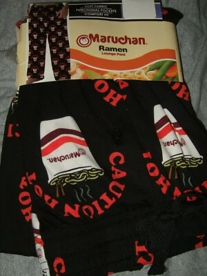 Nuevo Para hombres Maruchan Ramen Fideos Precaución Taza Caliente Comida PJ Dormir Salón Ropa Pantalones Foto 1 de 3
