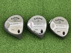 NUEVO DE STOCK Callaway Golf BIG BERTHA S2H2 DRIVER + JUEGO DE MADERA 3 Y 5 (solo cabeza) diestro EE. UU. - Imagen 1 de 13