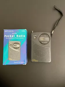 Radio de bolsillo estéreo AM FM Optimus Radio Shack 12-794 de colección - Imagen 1 de 15