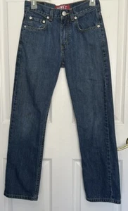 12 Regular LEVI'S Jeans Youth Boys Slim Straight Denim 26"W 26.5"L - Picture 1 of 12