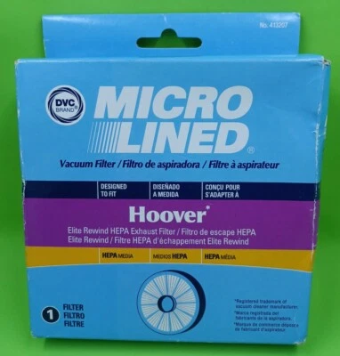 Hoover 59157014 413207 Elite Rewind Vac HEPA Exhaust Flter by DVC Made No.413207 - Image 1 of 3