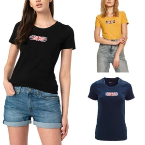 Pepe Jeans Londres Mujeres Camisetas Mangas Cortas Damas Prendas para el torso Informal Camiseta de Verano NUEVA - Imagen 1 de 15