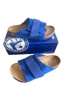 Birkenstock Herren Schuhe Sandalen Kyoto Nubuk-Wildleder Ultra Blau Gr.42 Normal - Bild 1 von 19