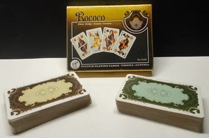 Vintage Rococo Piatnik Playing Cards Double Deck Vienna Austria No. 2130 - Picture 1 of 7