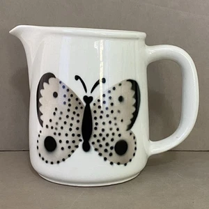 Vintage Arabia Finland 5" hellbraun & schwarz Schmetterling Keramik Krug oder Krug 1964-1971 - Bild 1 von 16