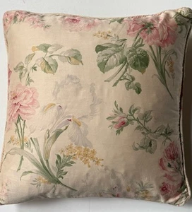 RARE! Ralph Lauren Therese *DECORATIVE PILLOW Sateen Shabby FLORAL Flowers EUC! - Picture 1 of 14