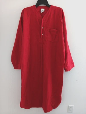 De Colección Sears Rojo Franela a Cuadros Camisa de Noche Larga Pijama Grande Acogedor Vacaciones Clásico Foto 1 de 4