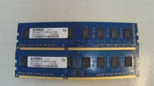 2 x Elpida 2GB 2Rx8 Memory Module PC3-10600U-9-10-B0 - Picture 1 of 2