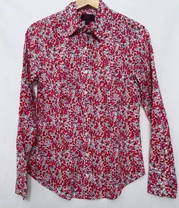 251003 Womens 2 J CREW LIBERTY of London Wiltshire Cherries Button Down Shirt EC - Picture 1 of 3