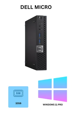 DELL Mini Desktop Computer PC i5, Up to 32GB RAM, M.2 SSD, Windows 10/11, WiFi - Image 1 of 4