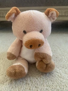 Ty Pluffies Peach Pig Corkscrew Bean Bag Plush Stuffed Lovey Tylux Lux 10” Toy - Picture 1 of 8