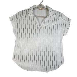 Camisa Top Timeson Mujer Rayas Cuello en V Manga Corta L - Imagen 1 de 8