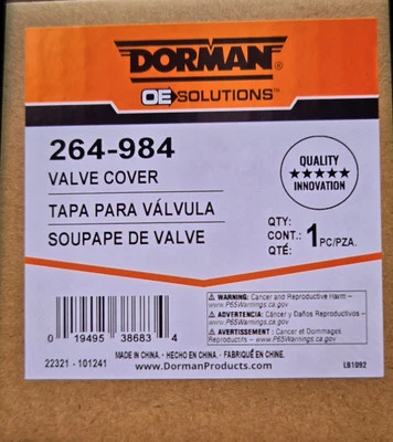 Engine Valve Cover Fits INFINTI, NISSAN Models 2002-2009 Dormon 264-984 NEW  - Image 1 of 2