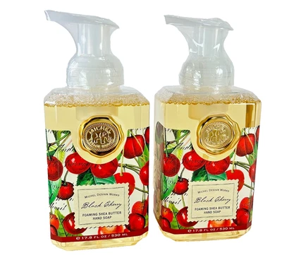 Michel Design Works Black Cherry Foaming Shea Butter Hand Soap Pair Retired - Image 1 of 4