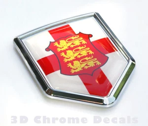 England Flag of England Emblem Chrome Car Decal Sticker - Foto 1 di 2