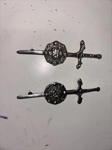 Scottish Sterling 925 Silver Hallmarked sword design celtic brooch 3" Inch 21.6g - Picture 1 of 18