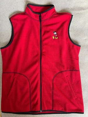 Colete vintage unissex tamanho grande lã vermelha loja Disney feminino preto Mickey Mouse - Imagem 1 de 4