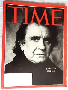 2003 JOHNNY CASH SINGER SEPTEMBER 22 TIME MAGAZINE No subscription label LN - Picture 1 of 3