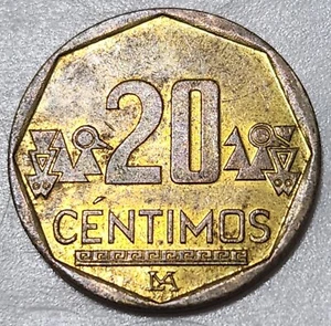 PERU 🇵🇪 TWENTY (20) CENTIMOS COIN 2007 - Picture 1 of 2