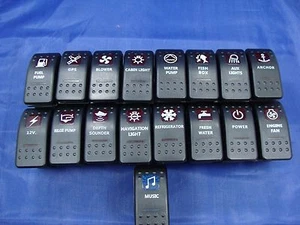 Marine Rocker Switches Carling Style Rocker Switch, LED, Light, Pump, Anchor Nav - Picture 1 of 13