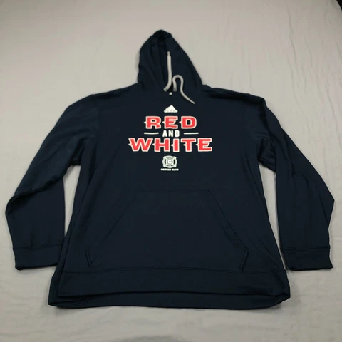 Chicago Fire Soccer Club Hoodie Men XL Pull Over Hooded Sweater Sweat Shirt Navy Cover