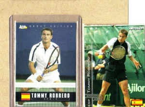 Tommy Robredo-2 Card Lot-2003 Net Pro+2005 Ace Authentic DE-Spain-NM-MT - Picture 1 of 1