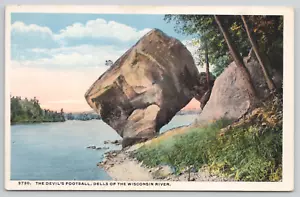 Postkarte Wisconsin River The Devil's Football Rock um 1920  - Bild 1 von 2