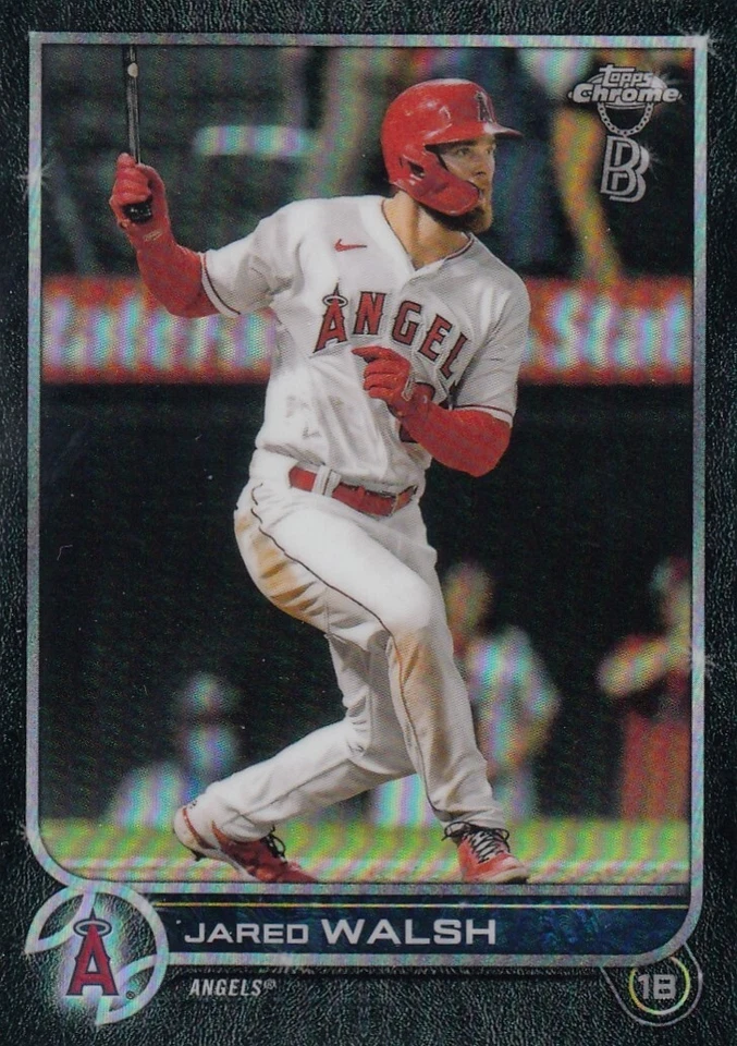 JARED WALSH TOPPS CHROME BEN BALLER BB BASE LOS ANGELES ANGELS #24 2022 22 - Image 1 of 1