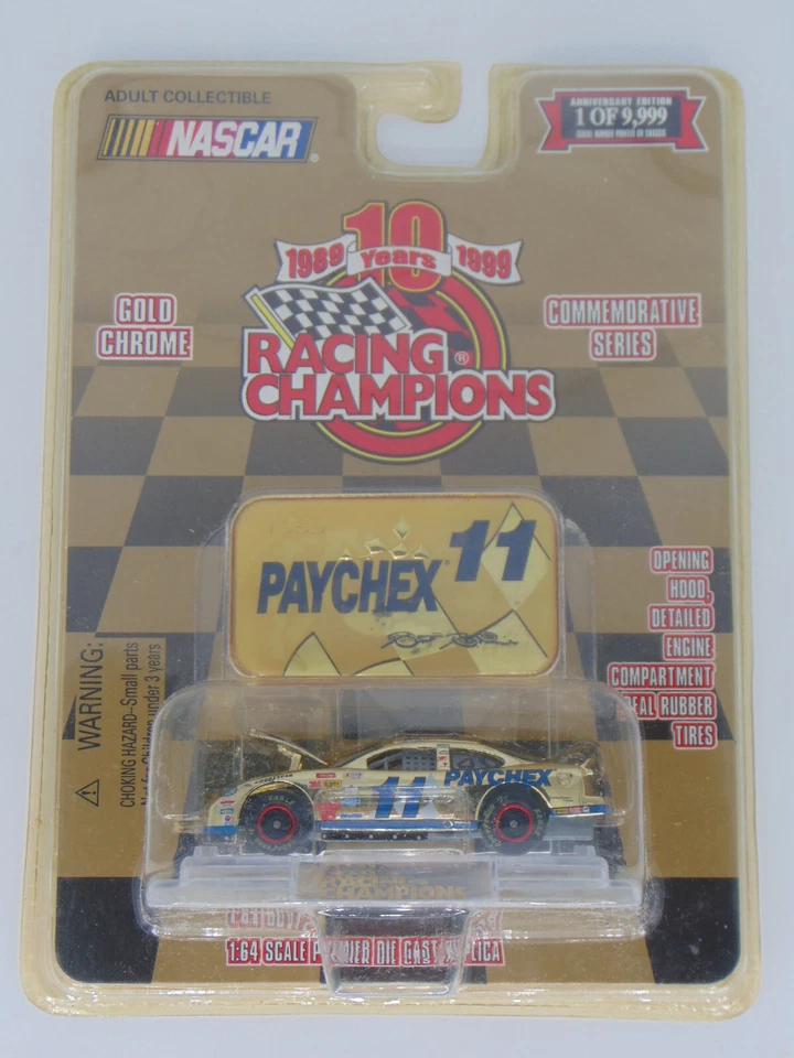 CAMPEONES DE CARRERAS 1999 CARROCERÍA BRETT #11 PAYCHEX FORD NASCAR ORO 10º AN 1:64 Foto 1 de 1