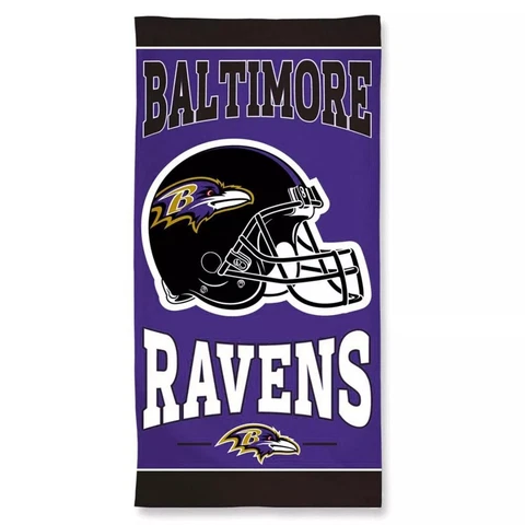 NFL Baltimore Ravens 30" x 60" Beach Towel Cover