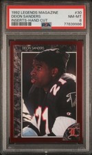 1992 Legends Magazine Insert #30 DEION SANDERS Atlanta Falcons PSA 8