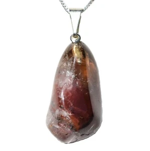 Charged Tumbled Stone Pendants + 20" Stainless Steel Snake Chain + Charger - Picture 1 of 58
