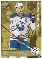 Connor McDavid 2022-23 Upper Deck Game Dated Moments Gold Parallel /100 #77