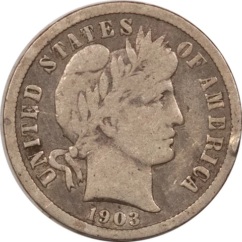 1903-O BARBER DIME - CIRCULATED, NICE! Cover
