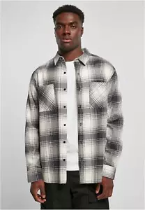 Urban Classics Mock Check Shirt Mens Check Checkered Shirt 100% Cotton - Picture 1 of 22