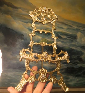 "Marco de fotos con joyas CABALLETE latón fundido para obras de arte soporte exhibición 10.25" - Imagen 1 de 11