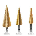 3PCS Step Drill Bit Set Cone Hole Cutter 4-12mm 4-20mm 4-32mm Steel Titanium