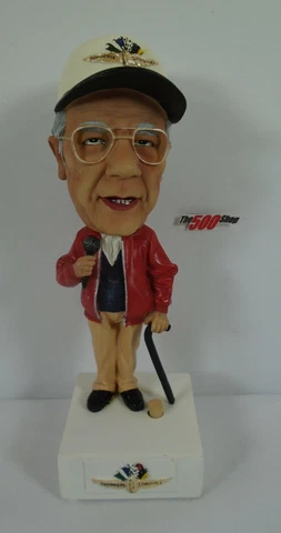 Tom Carnegie Talking Bobblehead Indianapolis Motor Speedway Track Announcer Cover
