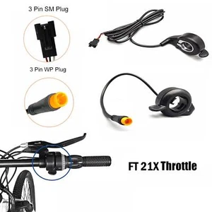 FT21X 12V 24V 36V 48V 52V 72V Geschwindigkeitsregler Daumen Gasgriff für E-Bike - Bild 1 von 19
