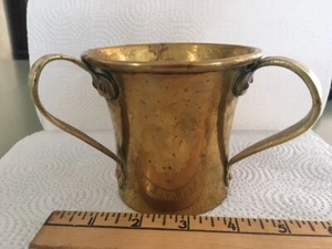 Imperial Russian 1st Artel Arts & Crafts Mixed metal hammered brass loving cup - Picture 1 of 4