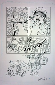 JEFF WEIGEL Signed Quantum Mechanics HAND INKED INTERIOR PAGE 135 Oni Press #JW - Picture 1 of 2