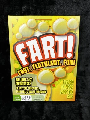 FART Fast, Flatulent, Fun A Card Game Of Pass The Gas Ages10+ 3+ Players With CD - Image 1 of 4