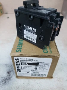 1- NEW SIEMENS QP CIRCUIT BREAKER Q280 80AMP 240VOLT 2POLE - Picture 1 of 4