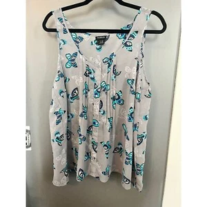 Torrid Gr. 1 grau Schmetterling Tanktop Bluse - Bild 1 von 4