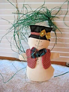 Snowman Wall or Door Decorative Collectible Stuffed Figure  - Picture 1 of 5