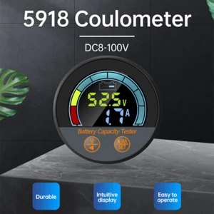 5918 Coulomb Meter Power Indicator DC8-100V Battery Voltage Power Monitor Meter - Picture 1 of 23