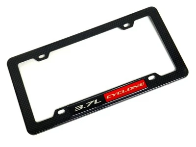 QUADRO DE ETIQUETA DE PLACA DE MOTOR RED FORD 3.7L CICLONE - APARÊNCIA DE FIBRA DE CARBONO - Imagem 1 de 4