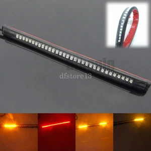 Etanche PVC 8'' Moto Bande 3528 SMD 48 LED Feux Frein Stop Clignotant Auto 12V - Picture 1 of 6