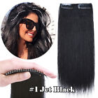 Thick Clip In Remy Real 100% Human Hair Weft Extensions Root Pad Ombre Highlight